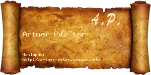 Artner Péter névjegykártya